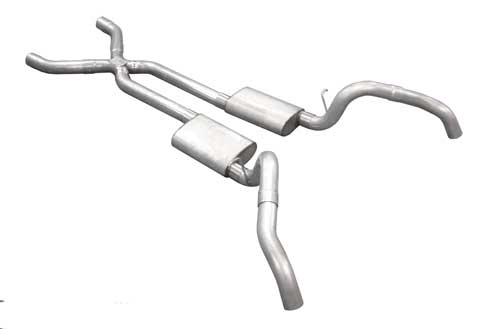 Pypes Camaro Crossmember-back 3" Quarter-Exit System w/ X-pipe No Mufflers SGF63