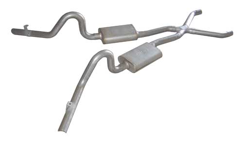 Pypes GM G Non-SS 2.5" Crossmember-back System w/ X-pipe Violator SGG10V