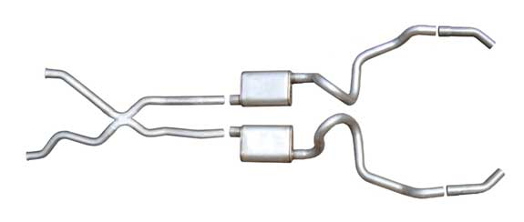 Pypes IMPALA SS 2.5" Cat-back System w/ X-pipe Violator Mufflers SGI10V