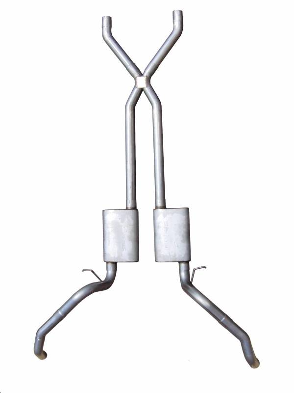 Pypes Nova 2.5" Crossmember Back w/ X-Pipe System Violator SGN75V