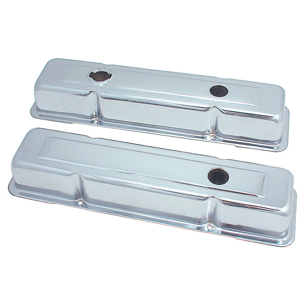Spectre SB Chevy OEM Valve Cover Set - Chrome 5258