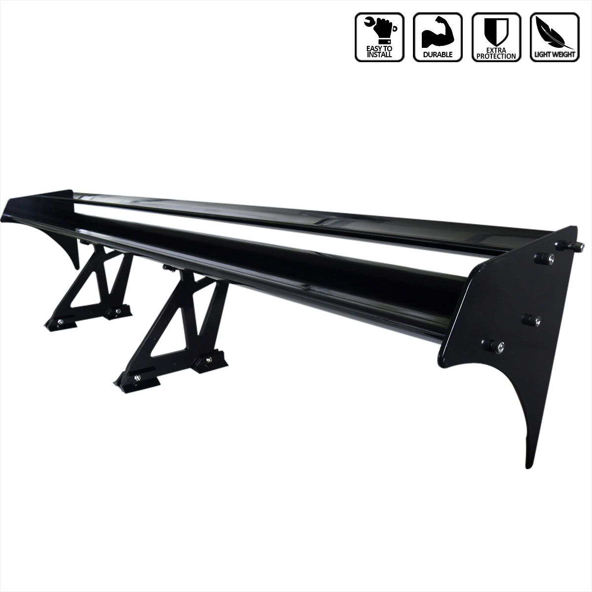 SPEC-D Tuning 002 Style Double Deck Spoiler Black spl-gt002dd52bk