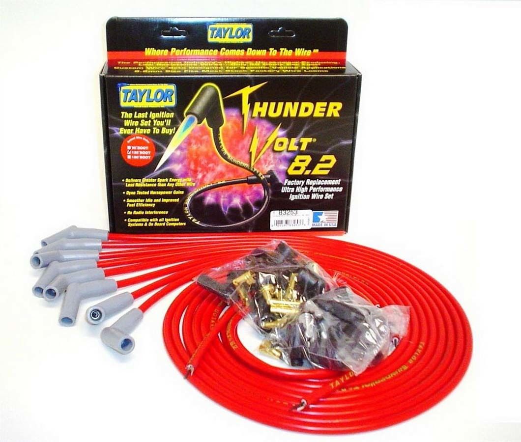 Taylor Univ Thundervolt Plug Wire Set 135 deg Red 83253