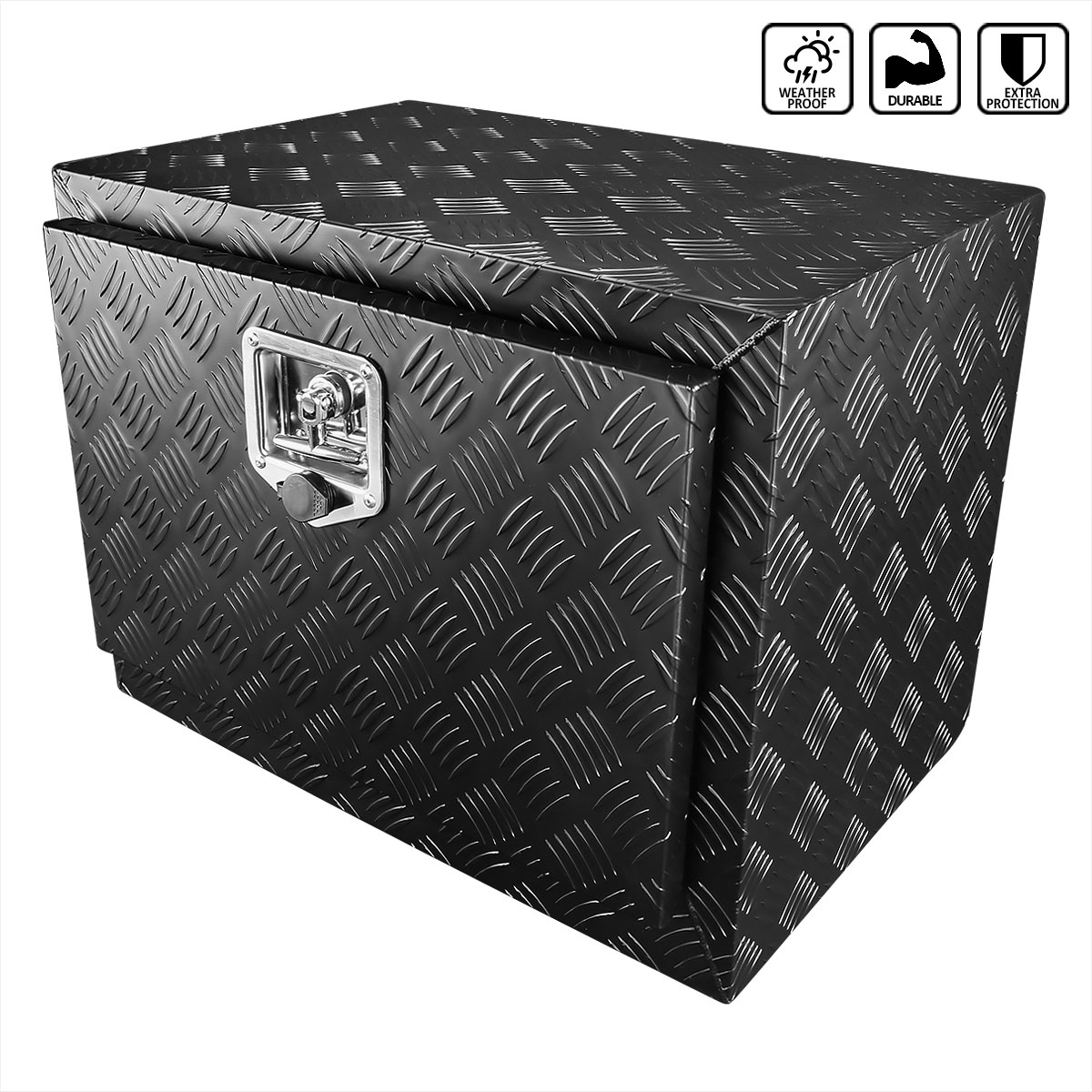 Spec-D Tuning Aluminum Box - 24X17X18 W30Kg Max Load - Black #TBOX-ALM15BK