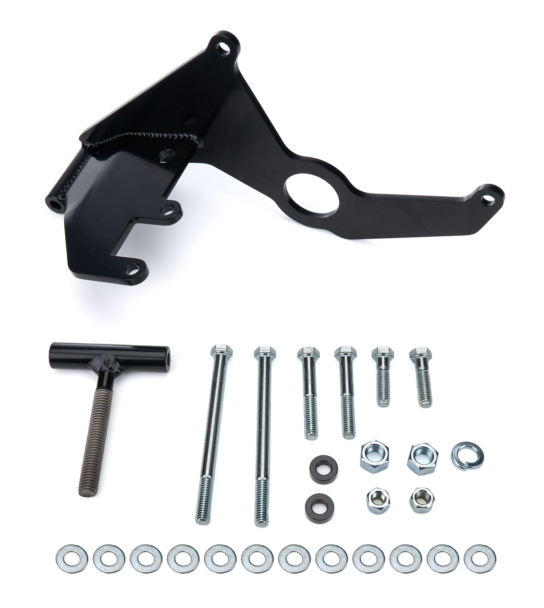 TUFF-STUFF A/C Compressor Bracket SBC Long Water Pump Blk 8494b