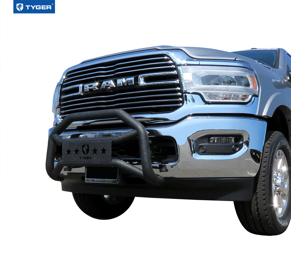 Tyger Auto Front Bumper Guard For 19-22 Dodge Ram 2500/3500 Textured Black Light Mount Bull Bar tggd6d60528 image 2