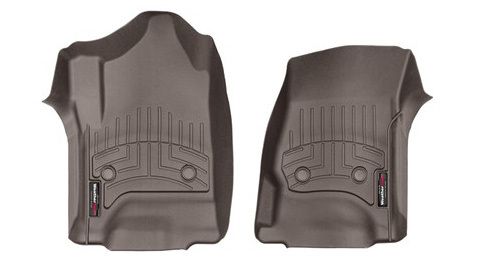 WeatherTech 14+ Chevy Silverado (Crew Cab / Double Cab) Front FloorLiners - Cocoa 476071